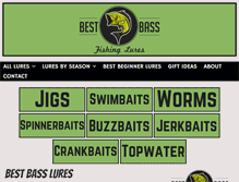 Tablet Screenshot of bestbassfishinglures.com